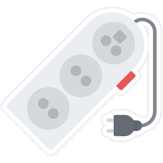 Ilustración plana del cable de extensión