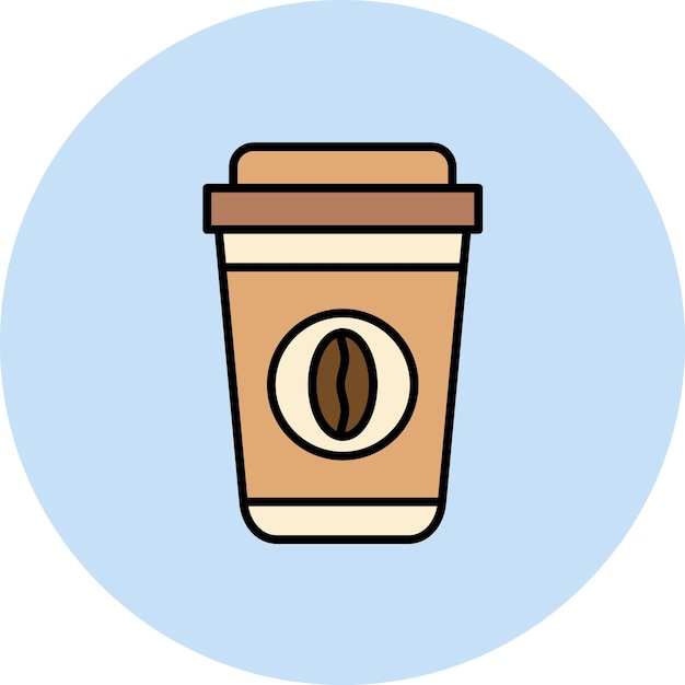 Ilustración plana de café para llevar