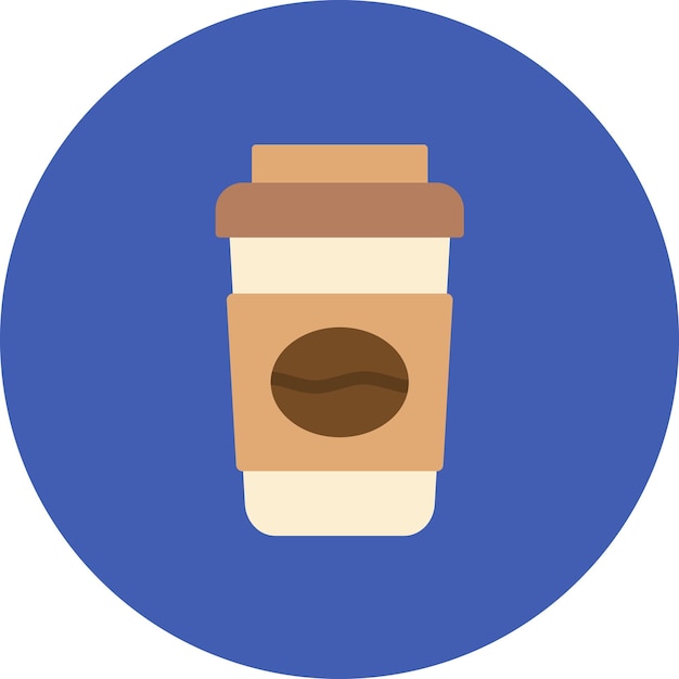 Ilustración plana de café