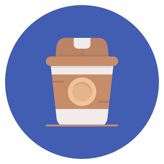 Ilustración plana de café