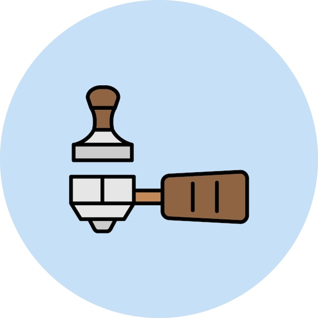 Ilustración plana de la cafetera de café