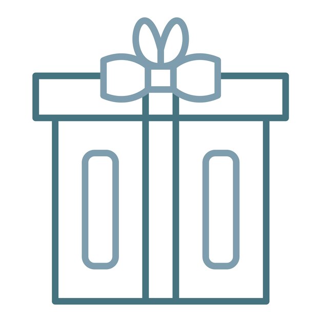 Ilustración plana de la caja de regalo