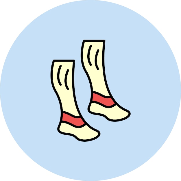 Ilustración plana de calcetines