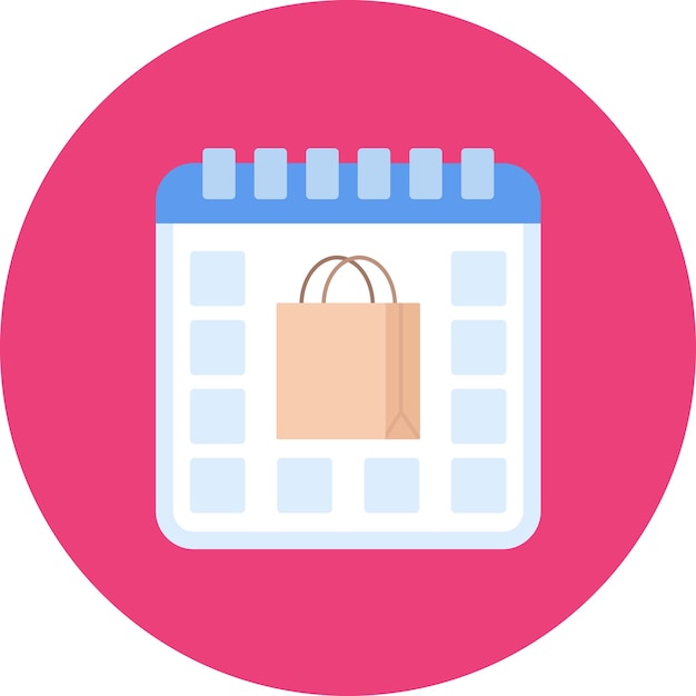 Ilustración plana del calendario