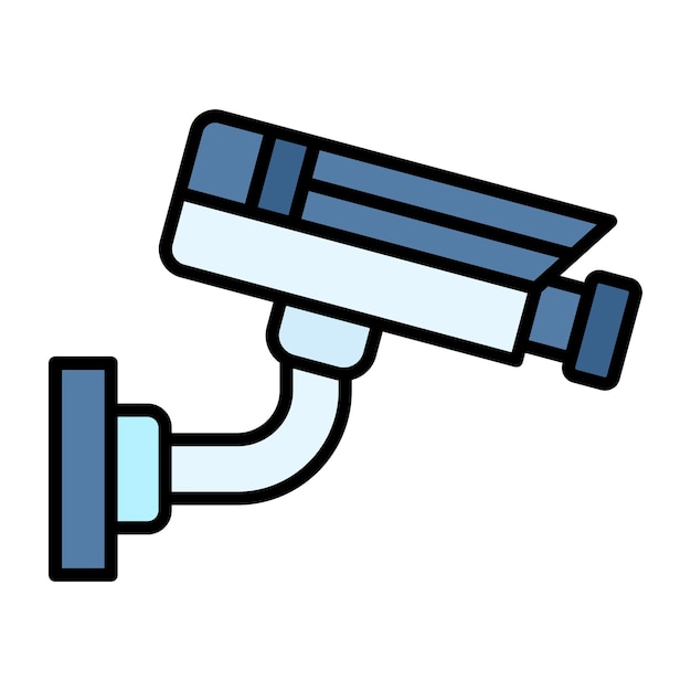 Ilustración plana de cámara CCTV