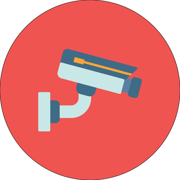 Ilustración plana de cámara CCTV