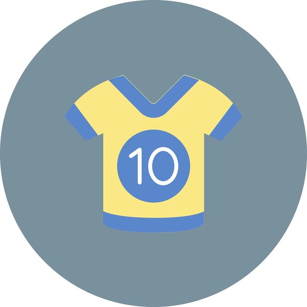 Ilustración plana de camiseta deportiva