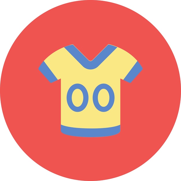 Ilustración plana de camiseta de fútbol