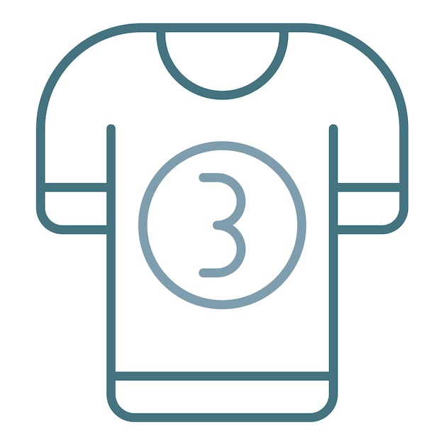 Ilustración plana de la camiseta de hockey de campo