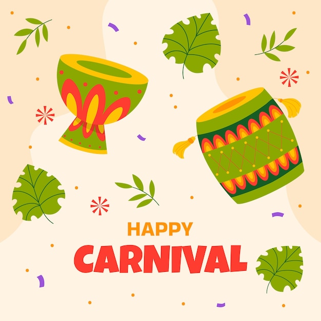 Ilustración plana de carnaval