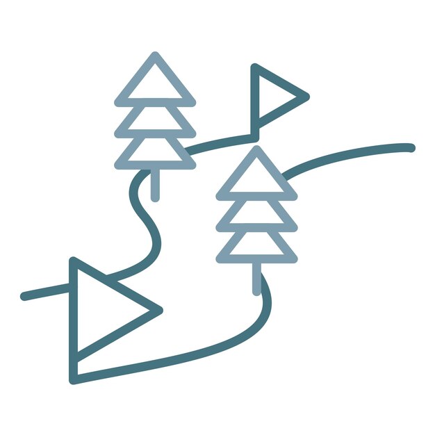 Ilustración plana de una carrera de snowboard