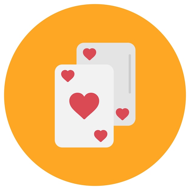 Ilustración plana de las cartas de juego