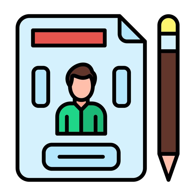 Ilustración plana de la cartera