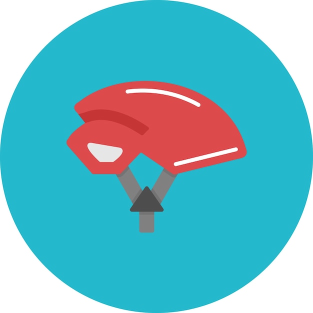 Ilustración plana del casco