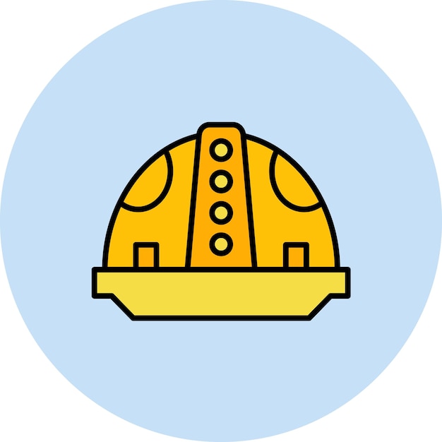 Ilustración plana del casco