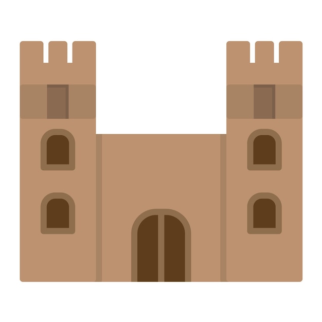 Vector ilustración plana del castillo