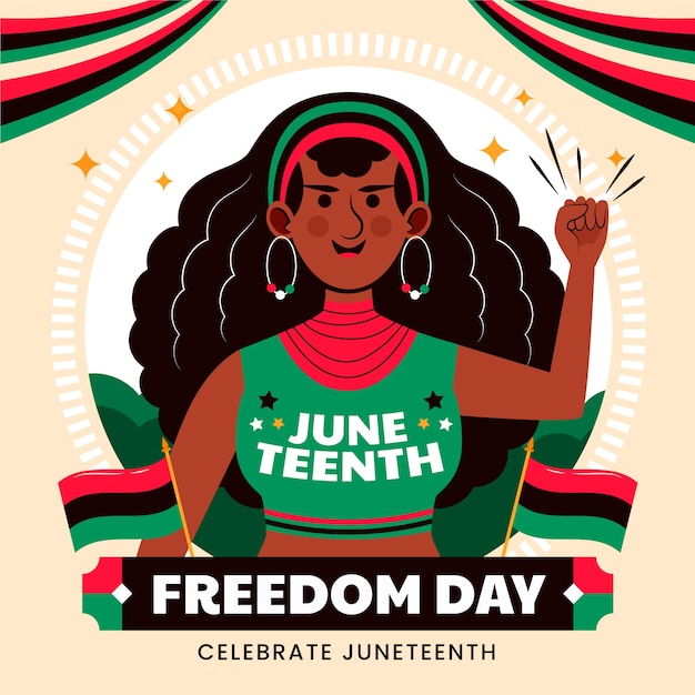 Ilustración plana para la celebración del 16 de junio.