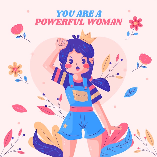 Vector ilustración plana de celebración del día de la mujer