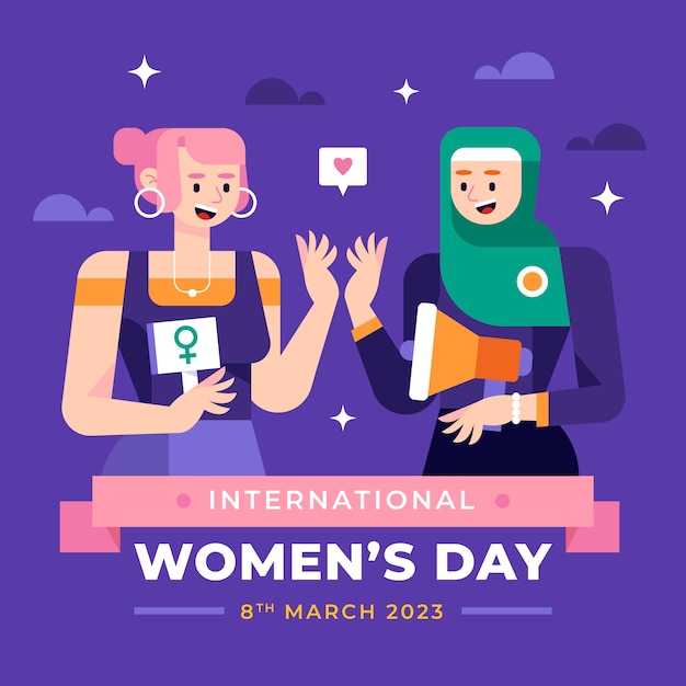 Vector ilustración plana de celebración del día de la mujer