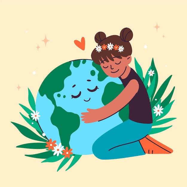 Vector ilustración plana para la celebración del día mundial del medio ambiente