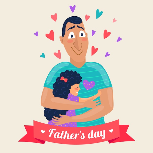 Vector ilustración plana para la celebración del día del padre.