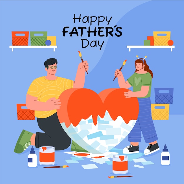 Vector ilustración plana para la celebración del día del padre.