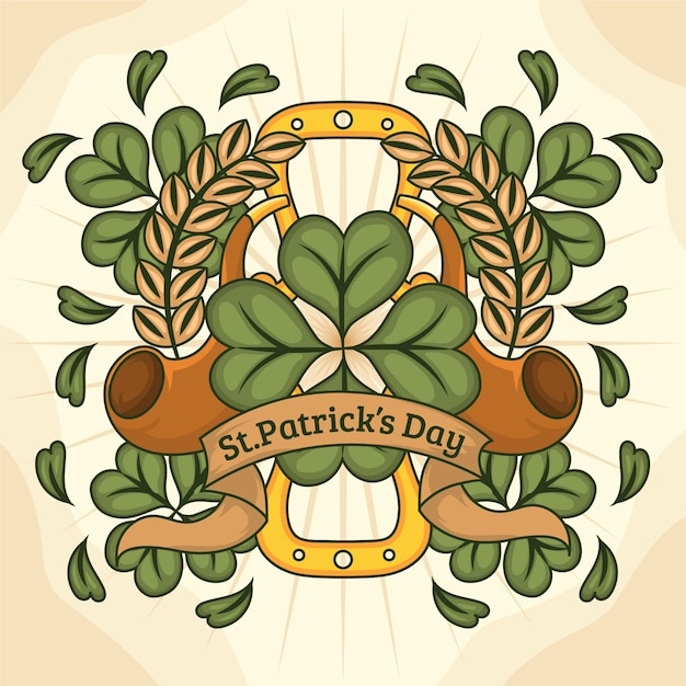 Vector ilustración plana para la celebración del día de san patricio