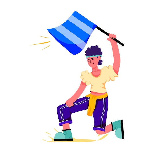 Ilustración plana de celebración del orgullo