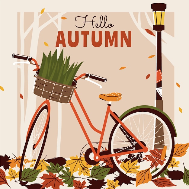 Ilustración plana para celebración de otoño