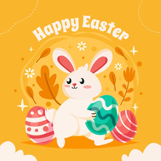 Vector ilustración plana para celebración de pascua