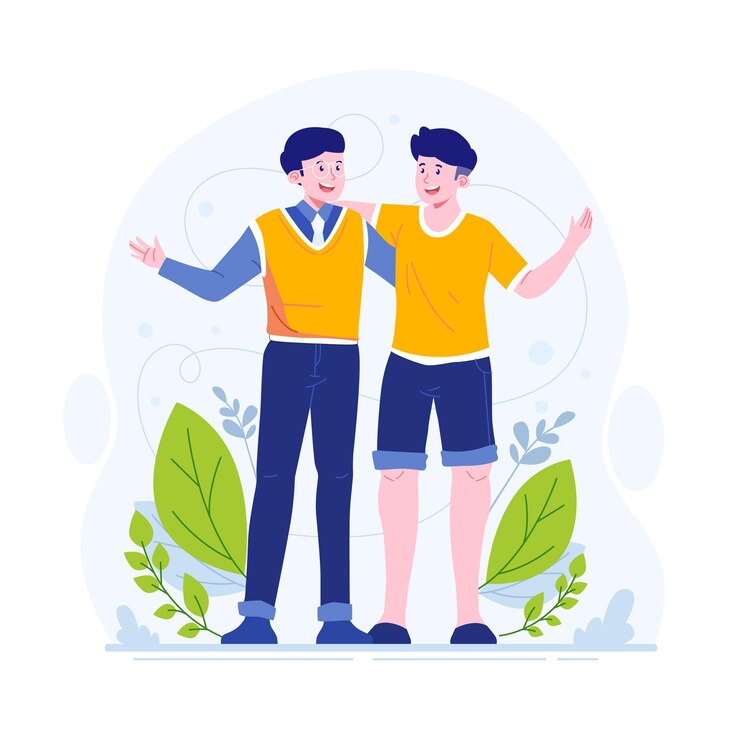 Ilustración plana para celebrar el día de la amistad
