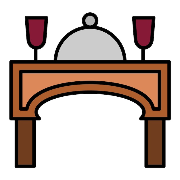 Ilustración plana de cena