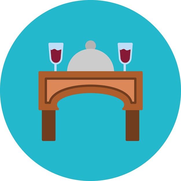 Ilustración plana de cena