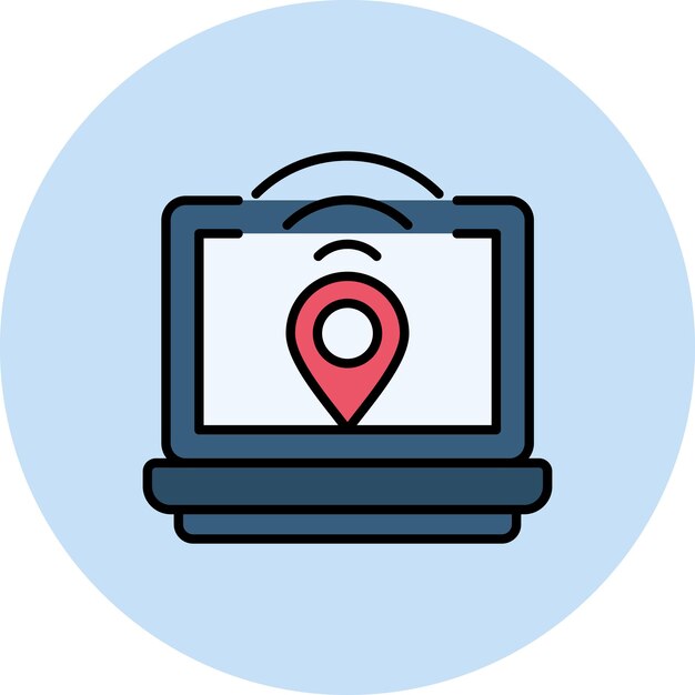 Ilustración plana del centro nómada digital