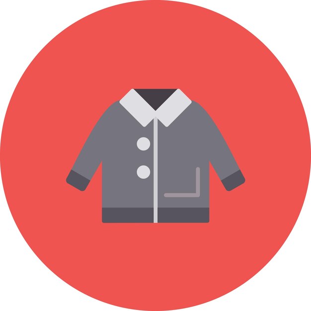 Ilustración plana de chaqueta de invierno