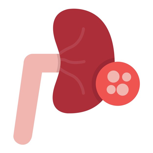 Ilustración plana de chequeo renal