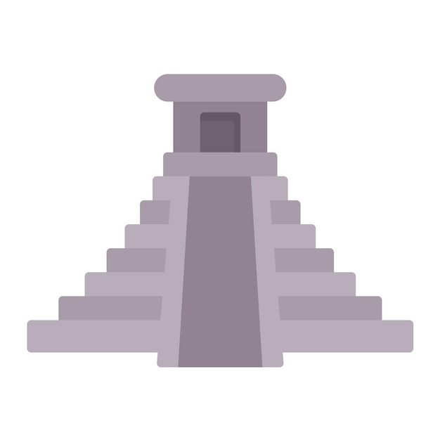 Vector ilustración plana de chichén itzá