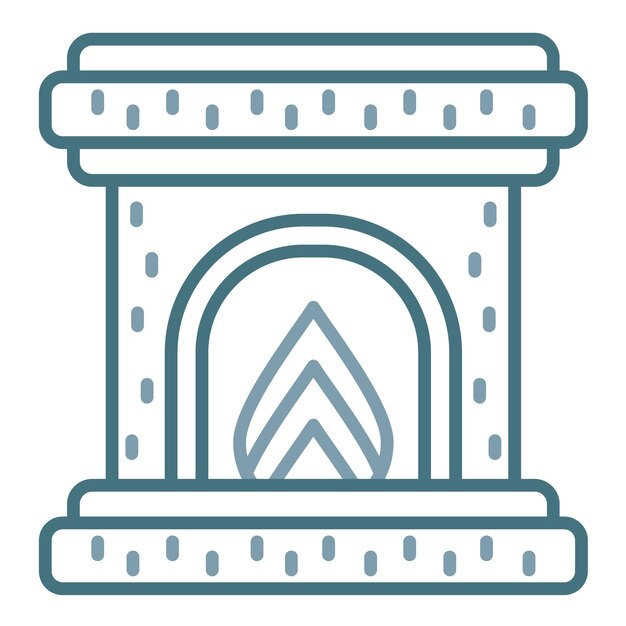 Ilustración plana de chimenea
