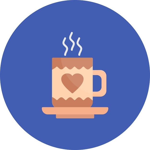 Ilustración plana de chocolate caliente
