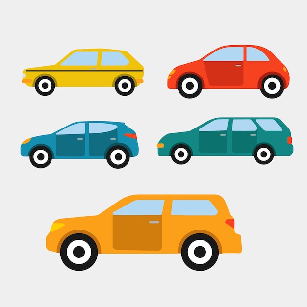 Vector ilustración plana de coche de tipo clásico