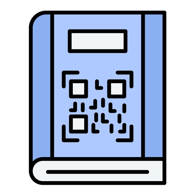 Ilustración plana de código QR