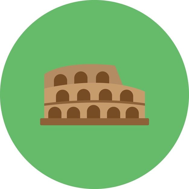 Ilustración plana del Coliseo