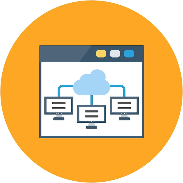 Ilustración plana de la computación en la nube