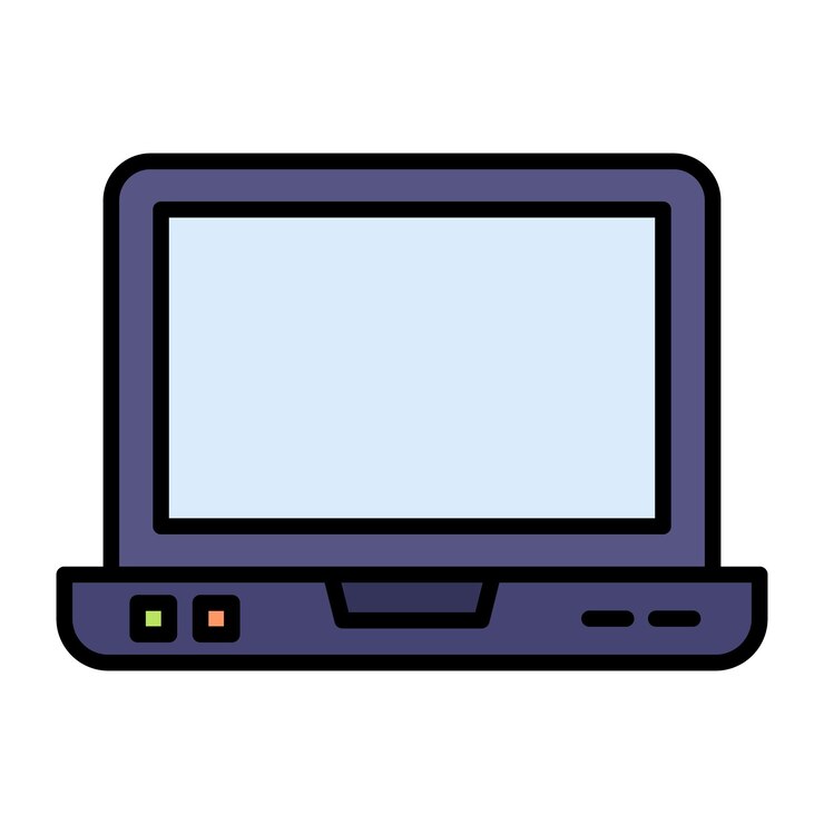 Vector ilustración plana de la computadora portátil