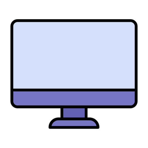 Ilustración plana de computadora