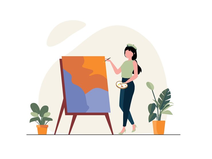 Ilustración plana para el concepto de mujer trabajadora