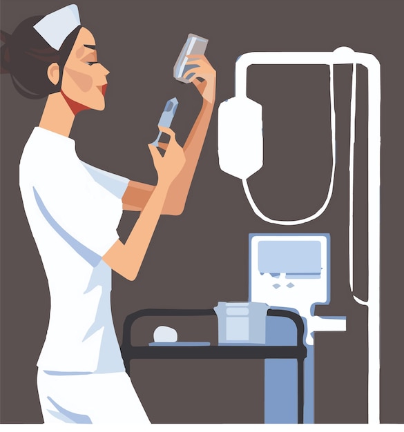 Vector ilustración plana del concepto de servicio hospitalario