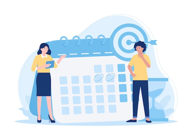 Ilustración plana del concepto de tendencia de trabajo dirigido a empresas