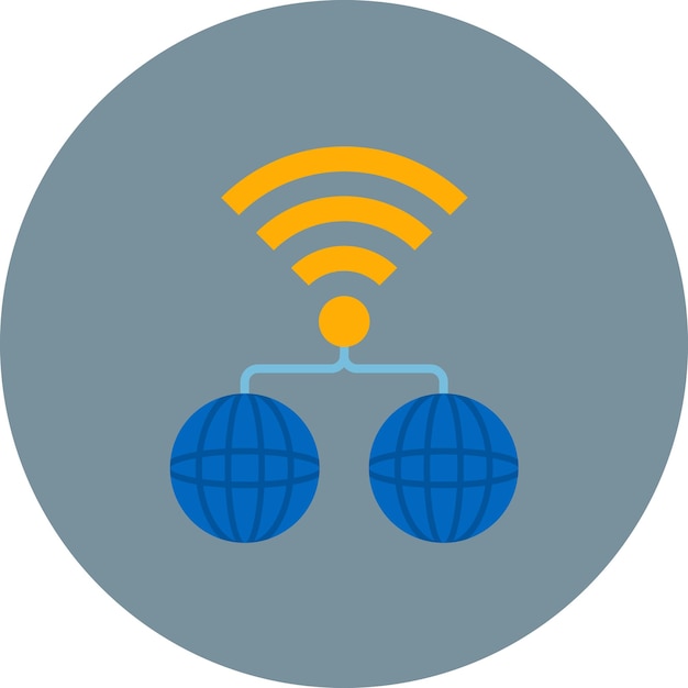 Ilustración plana de la conectividad a Internet