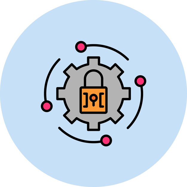 Ilustración plana de las configuraciones de seguridad